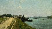 Eugene Boudin Banks of the Seine oil painting reproduction